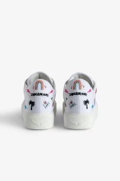 Zadig & Voltaire ZV1747 La Flash Chunky Low-Top Sneakers White -Trendy Threads Deals SWSN00502 BLANC 4