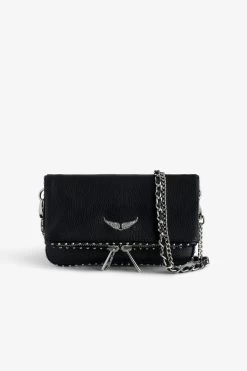 Zadig & Voltaire Rock Nano Studs Clutch Black