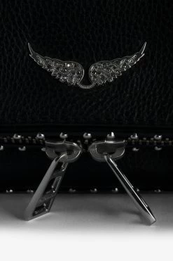 Zadig & Voltaire Rock Nano Studs Clutch Black -Trendy Threads Deals WHAP2017F NOIR 2