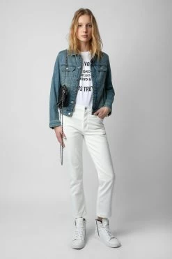 Zadig & Voltaire Rock Swing Your Wings Clutch Black Silver -Trendy Threads Deals WKAP2001F NOIR SILVER 8