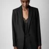 Zadig & Voltaire Viva Strass Star Blazer Black