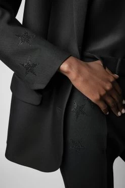 Zadig & Voltaire Viva Strass Star Blazer Black -Trendy Threads Deals WKCA0202F NOIR 5 1