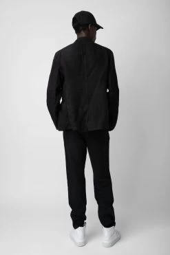 Zadig & Voltaire Viks Linen Blazer Black -Trendy Threads Deals WMBL00160 NOIR 5