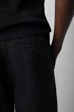 Zadig & Voltaire Pierce Linen Pants Black 12 Zadig & Voltaire Pierce Linen Pants Black -Trendy Threads Deals WMPA00191 NOIR 6