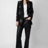 Zadig & Voltaire Viva Diamanté Blazer Black -Trendy Threads Deals WWBL00841 NOIR 2