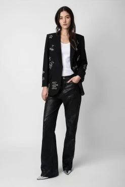 Zadig & Voltaire Viva Diamanté Blazer Black