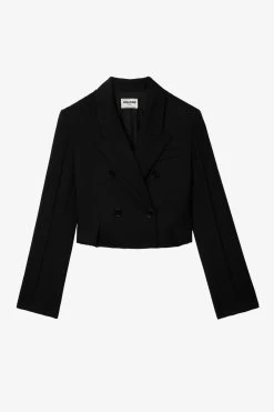 Zadig & Voltaire Vito Blazer Black 11 Zadig & Voltaire Vito Blazer Black -Trendy Threads Deals WWBL00852 NOIR