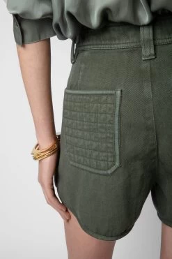 Zadig & Voltaire Sei Shorts Kaki 12 Zadig & Voltaire Sei Shorts Kaki -Trendy Threads Deals WWBS00133 KAKI 6