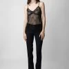 Zadig & Voltaire Lyzig Camisole Black -Trendy Threads Deals WWCR00217 NOIR 2