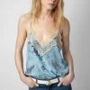 Zadig & Voltaire Christo Silk Camisole Glacier -Trendy Threads Deals WWCR00231 GLACIER 2
