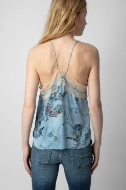 Zadig & Voltaire Christo Silk Camisole Glacier -Trendy Threads Deals WWCR00231 GLACIER 5