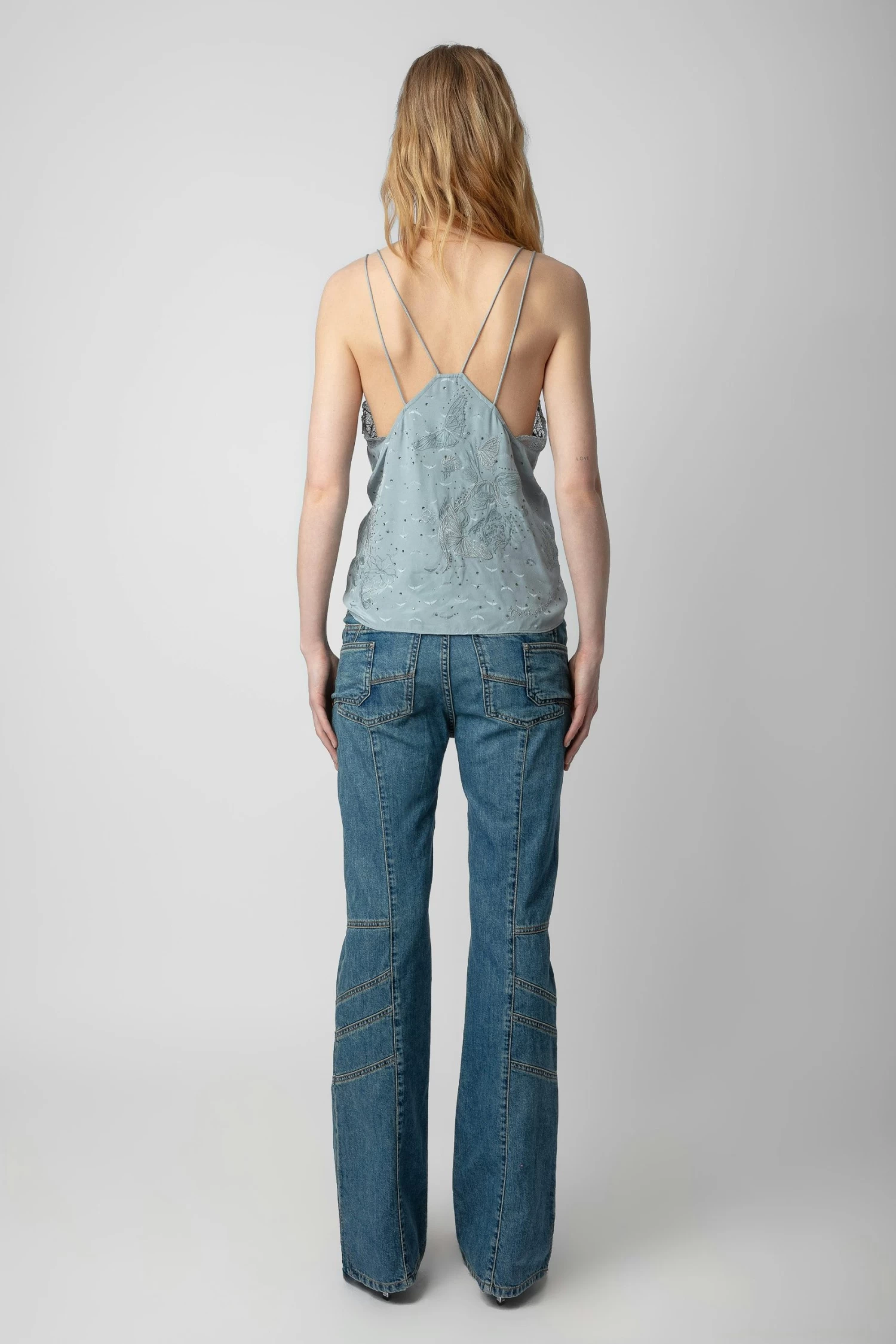 Zadig & Voltaire Capela Diamanté Silk Jacquard Camisole Glacier 7 Zadig & Voltaire Capela Diamanté Silk Jacquard Camisole Glacier - Image 5