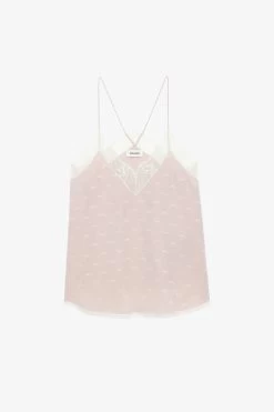 Zadig & Voltaire Christy Silk Jacquard Camisole Primrose -Trendy Threads Deals WWCR00235 PRIMEROSE