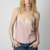 Zadig & Voltaire Christy Silk Jacquard Camisole Primrose -Trendy Threads Deals WWCR00235 PRIMEROSE 2