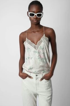 Zadig & Voltaire Christy Silk Camisole Mastic