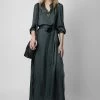 Zadig & Voltaire Ritchil Satin Dress Nori -Trendy Threads Deals WWDR01312 NORI 2