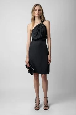 Zadig & Voltaire Razal Satin Dress Black