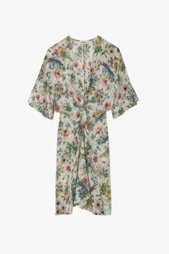 Zadig & Voltaire Rozom Silk Dress Vanille -Trendy Threads Deals WWDR01318 VANILLE