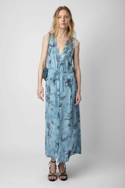 Zadig & Voltaire Rolanys Silk Dress Glacier