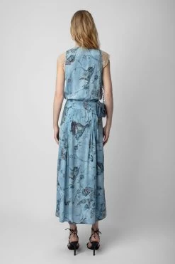 Zadig & Voltaire Rolanys Silk Dress Glacier -Trendy Threads Deals WWDR01321 GLACIER 6