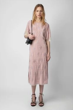 Zadig & Voltaire Rey Silk Jacquard Dress Primrose