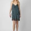 Zadig & Voltaire Calissa Silk Jacquard Dress Nori 2 Zadig & Voltaire Calissa Silk Jacquard Dress Nori -Trendy Threads Deals WWDR01332 NORI 3