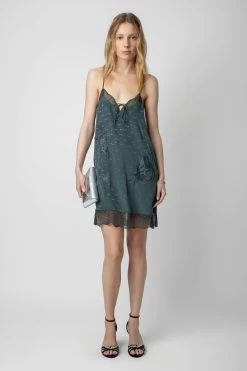 Zadig & Voltaire Calissa Silk Jacquard Dress Nori