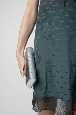 Zadig & Voltaire Calissa Silk Jacquard Dress Nori -Trendy Threads Deals WWDR01332 NORI 4