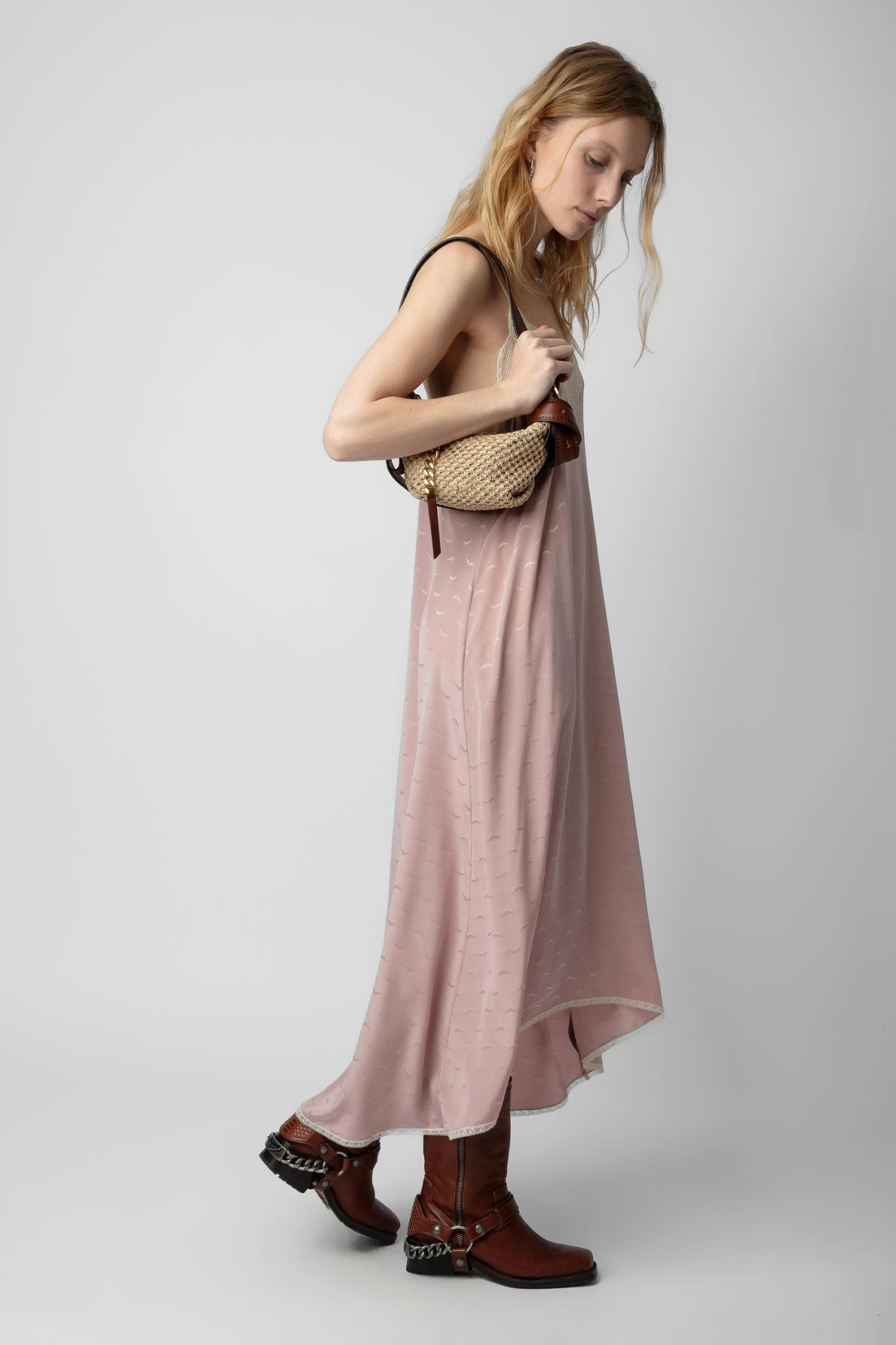 Zadig & Voltaire Risty Silk Jacquard Dress Primrose 4 Zadig & Voltaire Risty Silk Jacquard Dress Primrose - Image 2