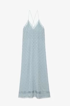 Zadig & Voltaire Reman Silk Jacquard Dress Glacier -Trendy Threads Deals WWDR01337 GLACIER 10