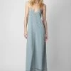 Zadig & Voltaire Reman Silk Jacquard Dress Glacier 2 Zadig & Voltaire Reman Silk Jacquard Dress Glacier -Trendy Threads Deals WWDR01337 GLACIER 2
