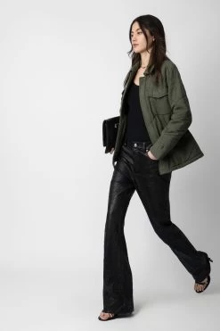 Zadig & Voltaire Kayak Jacket Kaki -Trendy Threads Deals WWOW00628 KAKI 3