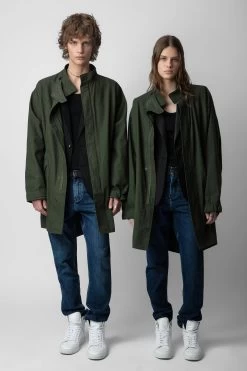 Zadig & Voltaire Kadri Parka Kaki -Trendy Threads Deals WWOW00631 KAKI 11