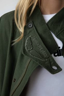 Zadig & Voltaire Kadri Parka Kaki -Trendy Threads Deals WWOW00631 KAKI 4