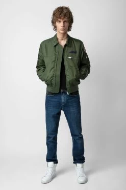 Zadig & Voltaire Bolid Jacket Used Kaki -Trendy Threads Deals WWOW00632 USED KAKI 12