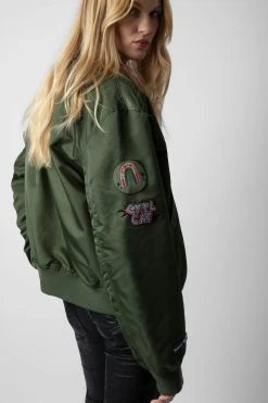 Zadig & Voltaire Bolid Jacket Used Kaki -Trendy Threads Deals WWOW00632 USED KAKI 4