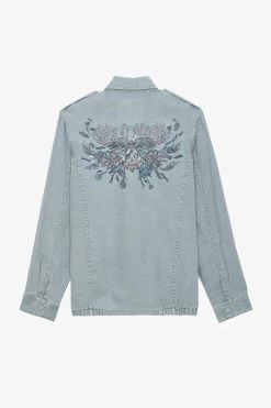 Zadig & Voltaire Kid Linen Jacket Glacier -Trendy Threads Deals WWOW00634 GLACIER 1 1