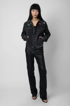 Zadig & Voltaire Kasy Denim Jacket Grey -Trendy Threads Deals WWOW00637 GRIS 3