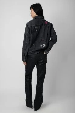 Zadig & Voltaire Kasy Denim Jacket Grey -Trendy Threads Deals WWOW00637 GRIS 6