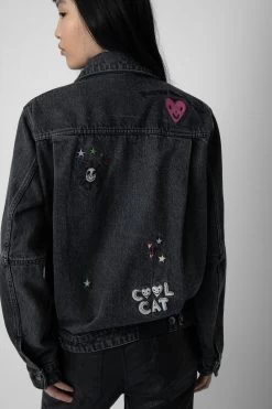 Zadig & Voltaire Kasy Denim Jacket Grey -Trendy Threads Deals WWOW00637 GRIS 7