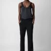 Zadig & Voltaire Poxy Silk Pants Black 1 Zadig & Voltaire Poxy Silk Pants Black -Trendy Threads Deals WWPA00794 NOIR 2