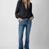 Zadig & Voltaire Tchin Satin Blouse Black 2 Zadig & Voltaire Tchin Satin Blouse Black -Trendy Threads Deals WWSH00519 NOIR 2 1