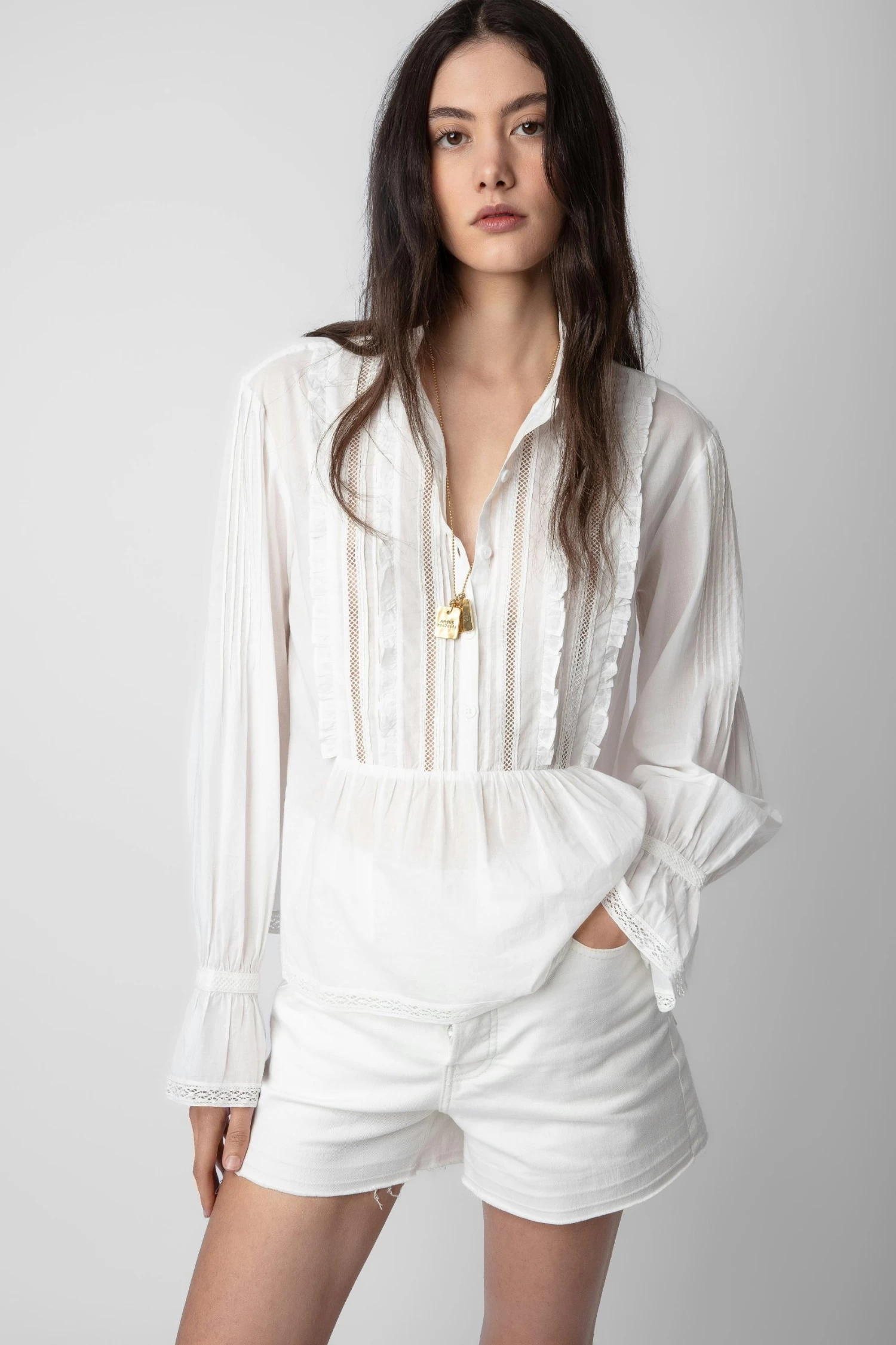 Zadig & Voltaire Tricia Shirt White 3 Zadig & Voltaire Tricia Shirt White