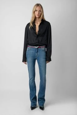 Zadig & Voltaire Tyrone Satin Shirt Black