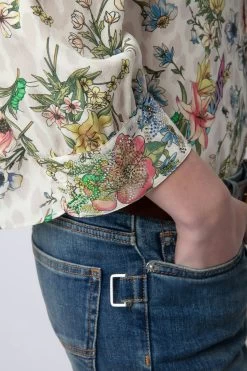 Zadig & Voltaire Tadeo Diamanté Silk Blouse Vanille -Trendy Threads Deals WWSH00563 VANILLE 4