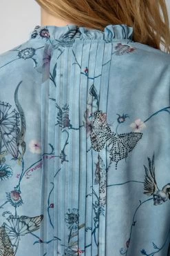 Zadig & Voltaire Talixia Diamanté Blouse Glacier -Trendy Threads Deals WWSH00564 GLACIER 4