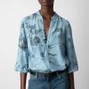 Zadig & Voltaire Twina Silk Blouse Glacier -Trendy Threads Deals WWSH00571 GLACIER 2 1