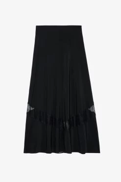 Zadig & Voltaire Jaylal Silk Skirt Black 11 Zadig & Voltaire Jaylal Silk Skirt Black -Trendy Threads Deals WWSK00364 NOIR