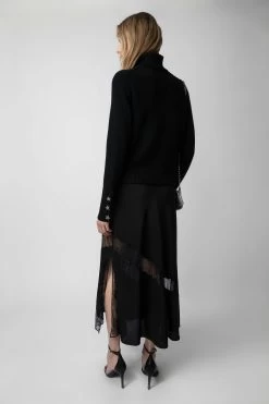 Zadig & Voltaire Jaylal Silk Skirt Black 9 Zadig & Voltaire Jaylal Silk Skirt Black -Trendy Threads Deals WWSK00364 NOIR 5