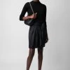Zadig & Voltaire Joji Satin Skirt Black -Trendy Threads Deals WWSK00368 NOIR 2